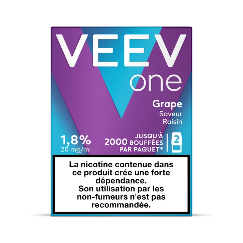 VEEV recharges 2pods - Raisin - 2 Intensités
