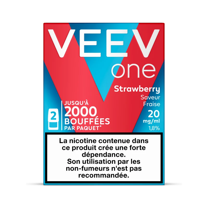VEEV recharges 2pods - Fraise - 2 Intensités