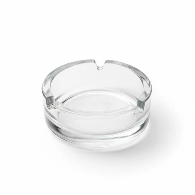 Cendrier en verre avec encoches à cigarettes
