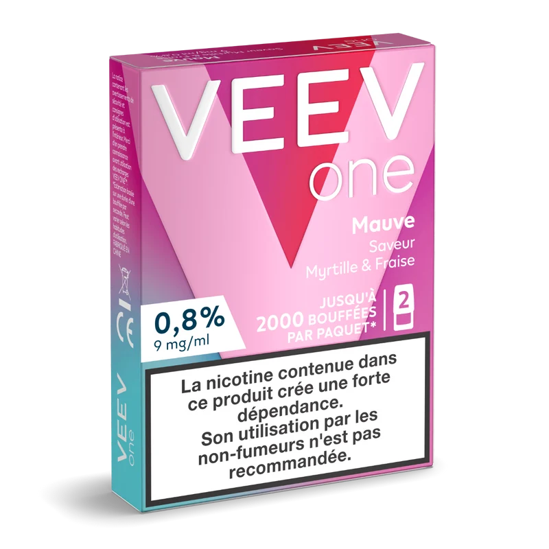VEEV recharges 2pods - MAUVE Myrtille Fraise - 2 Intensités