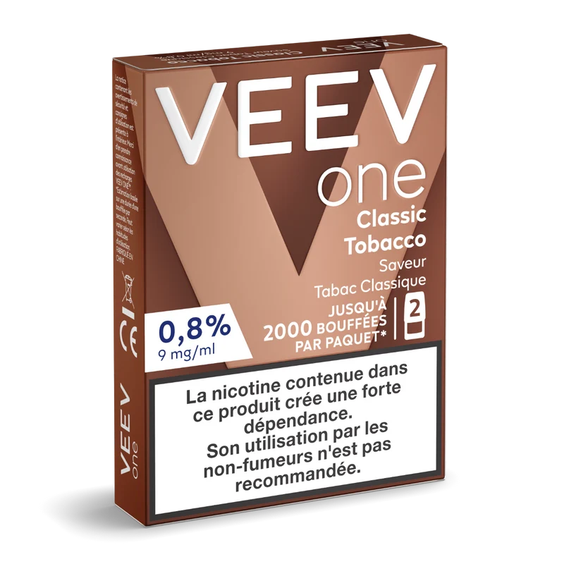 VEEV recharges 2pods - Classic Tabacco - 2 Intensités