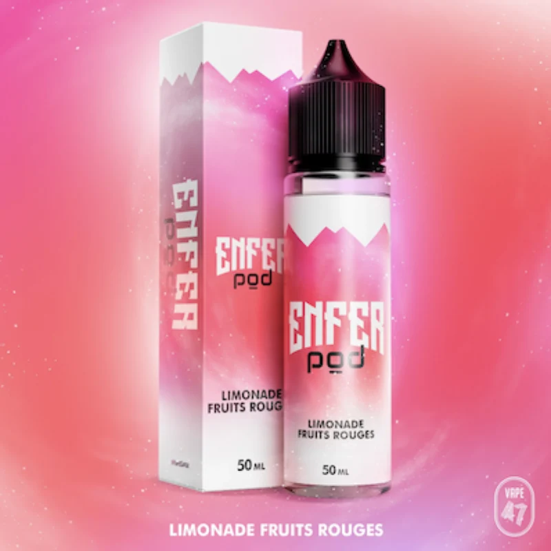 E-LIQUIDE 50ML LIMONADE FRUITS ROUGES - ENFER POD
