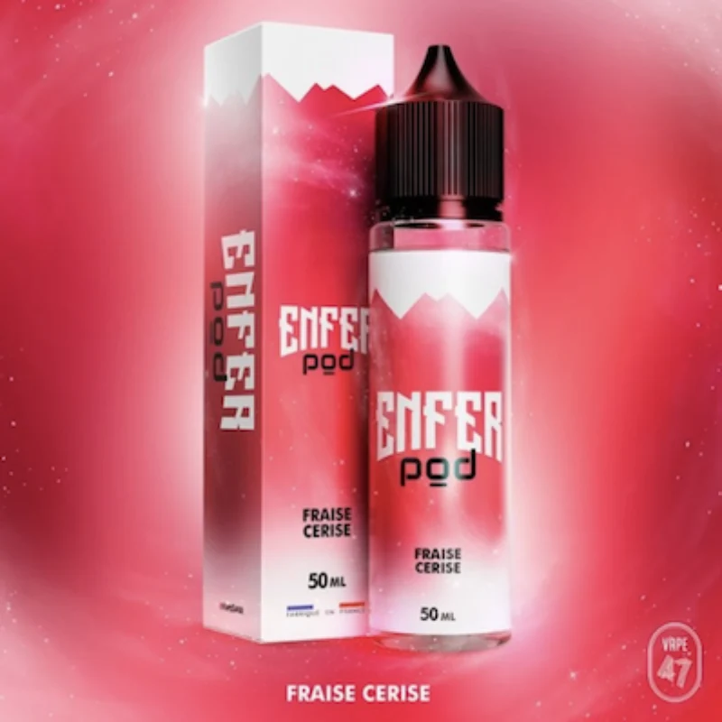E-LIQUIDE 50ML FRAISE CERISE - ENFER POD