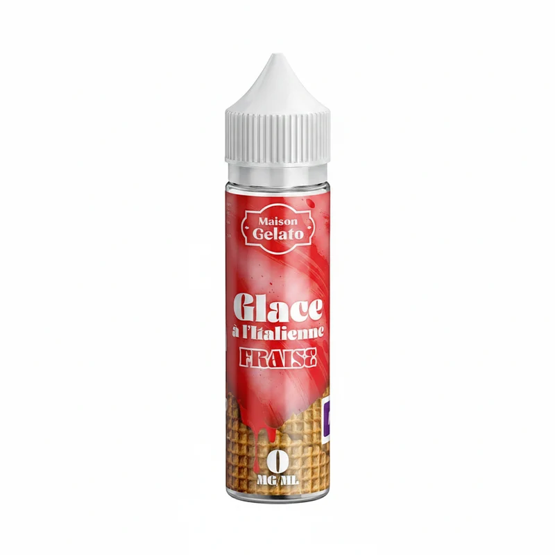 E-liquide Glace à l'italienne Fraise 50ml - Maison Gelato