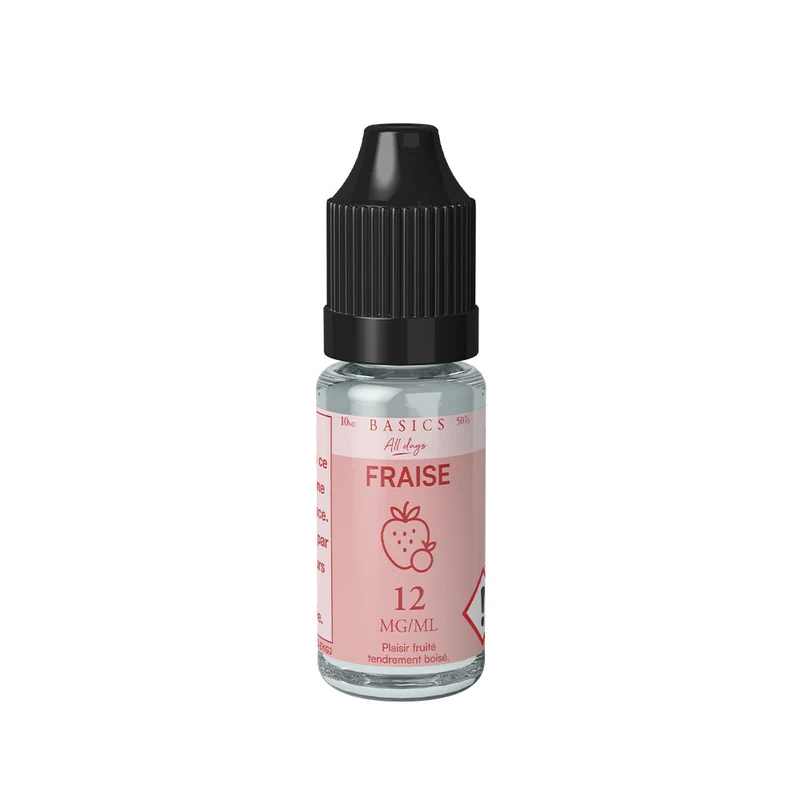 Pack 5 E-liquides Fraise 10ml - Les Basics