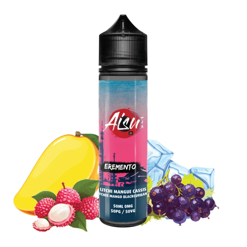 E-liquide Aisu Eremento Litchi Mangue Cassis — 50 ml