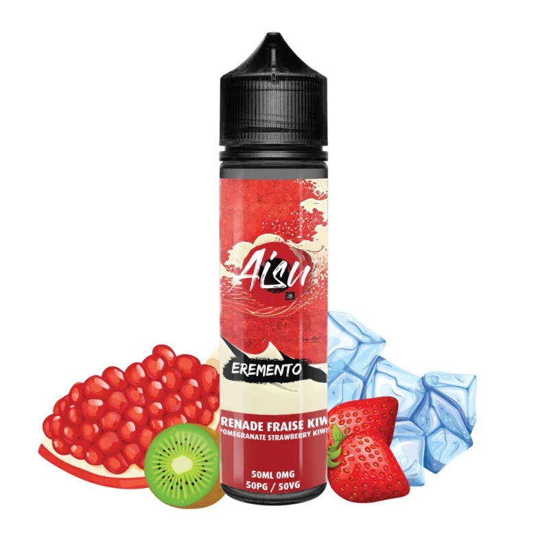 E-liquide Aisu Eremento Grenade Fraise Kiwi — 50 ml
