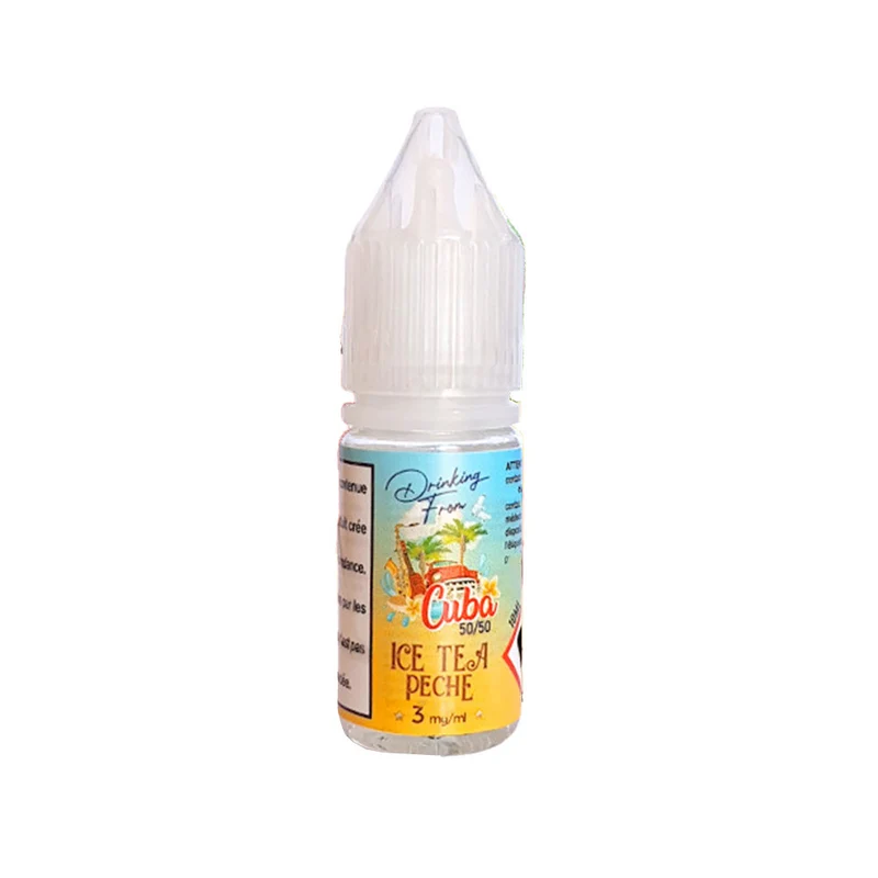 E-liquide Ice Tea Pêche 10ml - Drinking from Cuba DLUO
