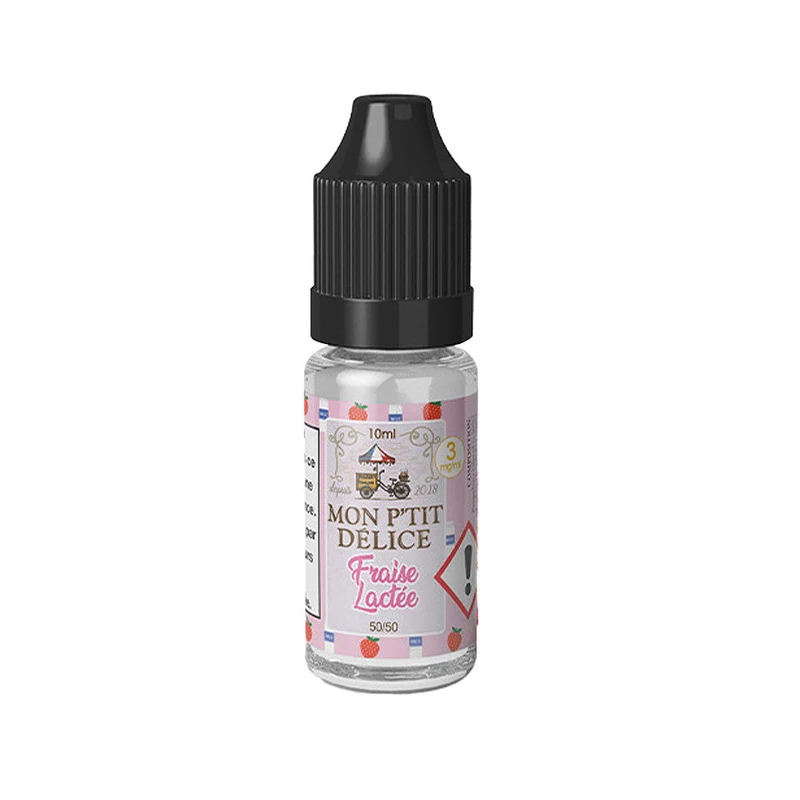 Pack 5 E-liquides Fraise Lactée 10 ml - Mon P'tit Délice