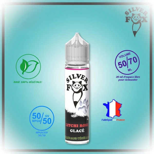 E-liquide Litchi Rose Glacé 50ml - Silverfox