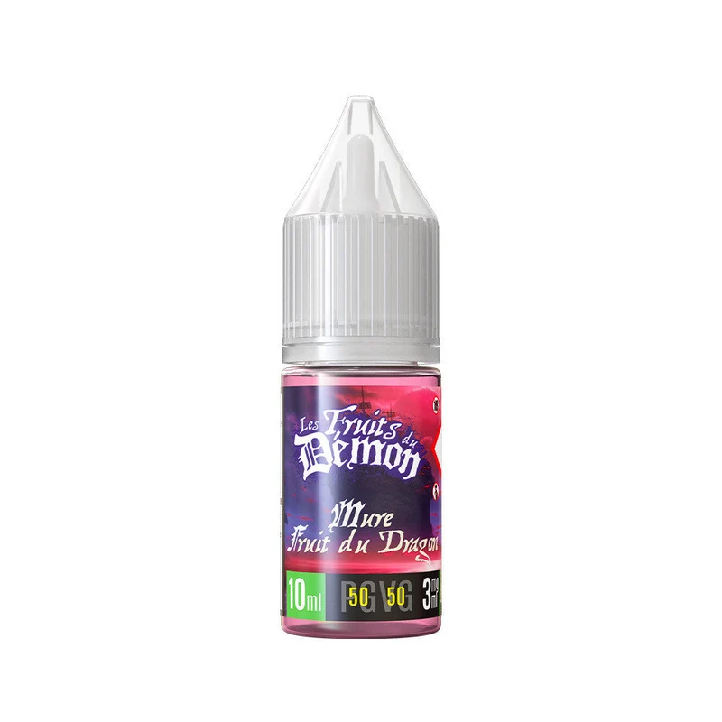 Pack 5 E-liquides mure fruit du dragon 10ml - Les Fruits du démon