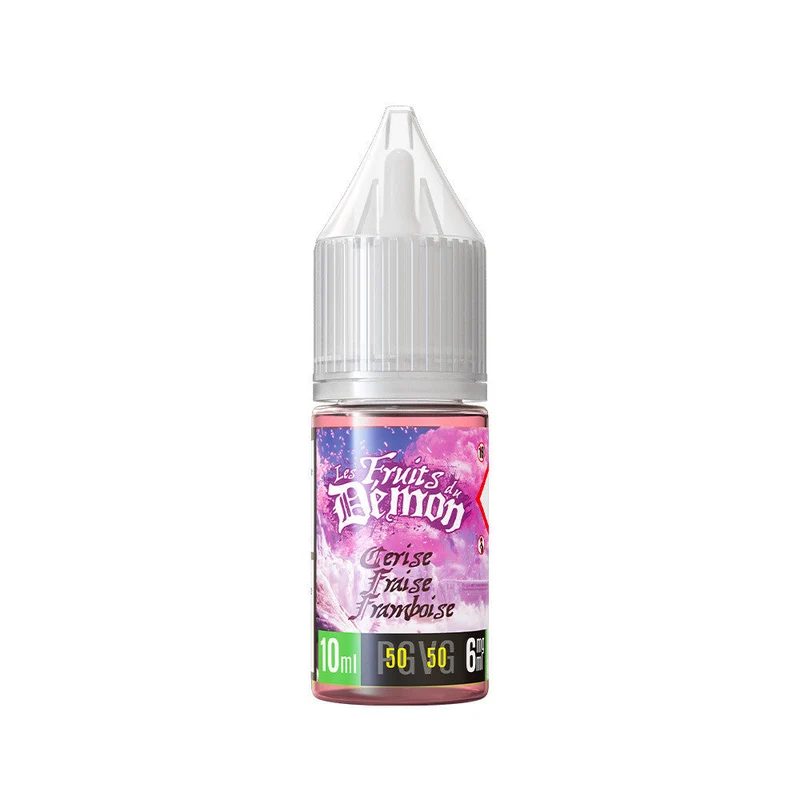 Pack 5 E-liquides Cerise fraise framboise 10ml - Les Fruits du démon