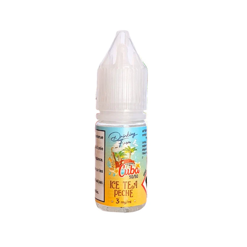 Pack 5 E-liquides Ice Tea Pêche 10ml - Drinking from Cuba