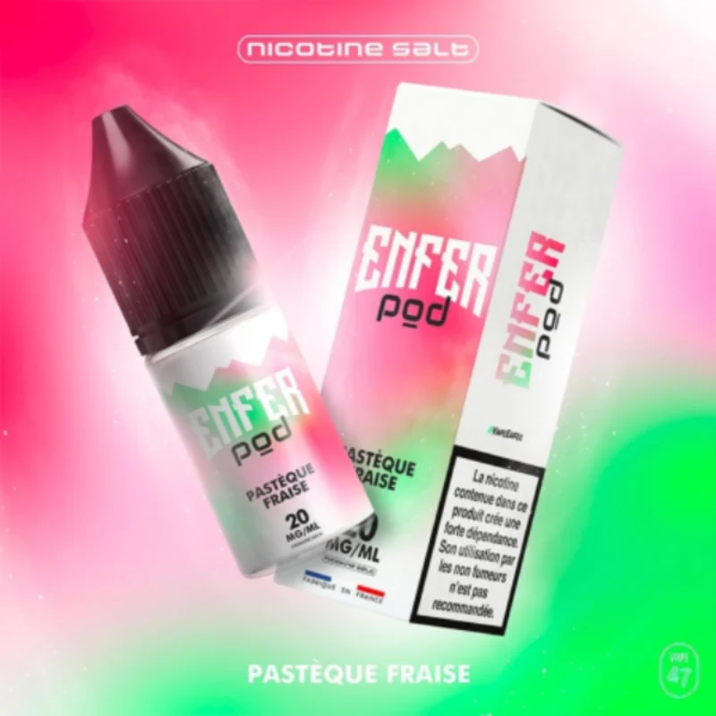 E-LIQUIDE SEL PASTEQUE FRAISE - ENFER POD