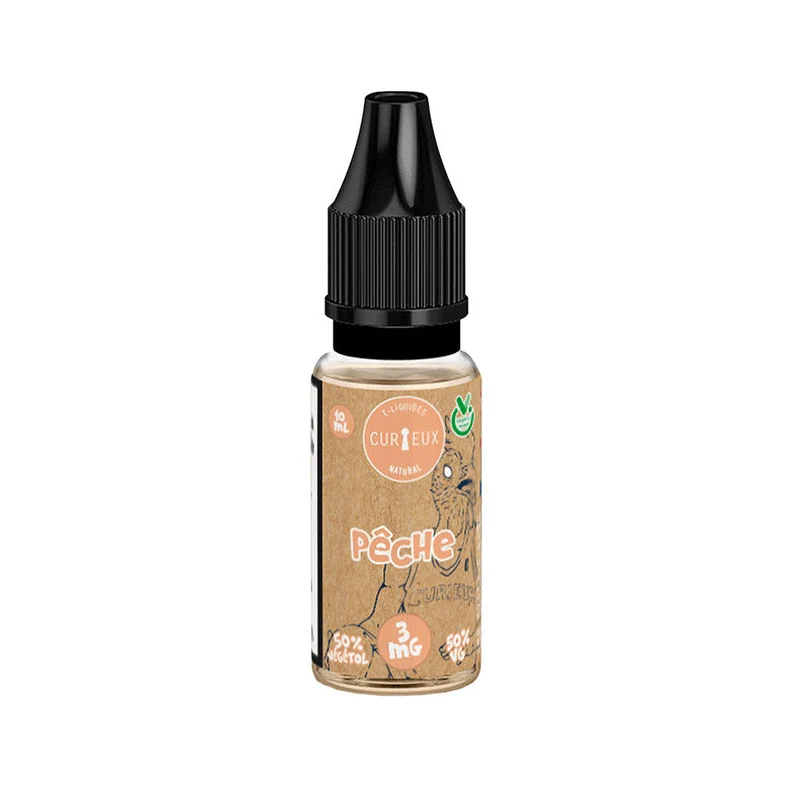 Pack 5 E-liquides Pêche Natural 10ml - Curieux