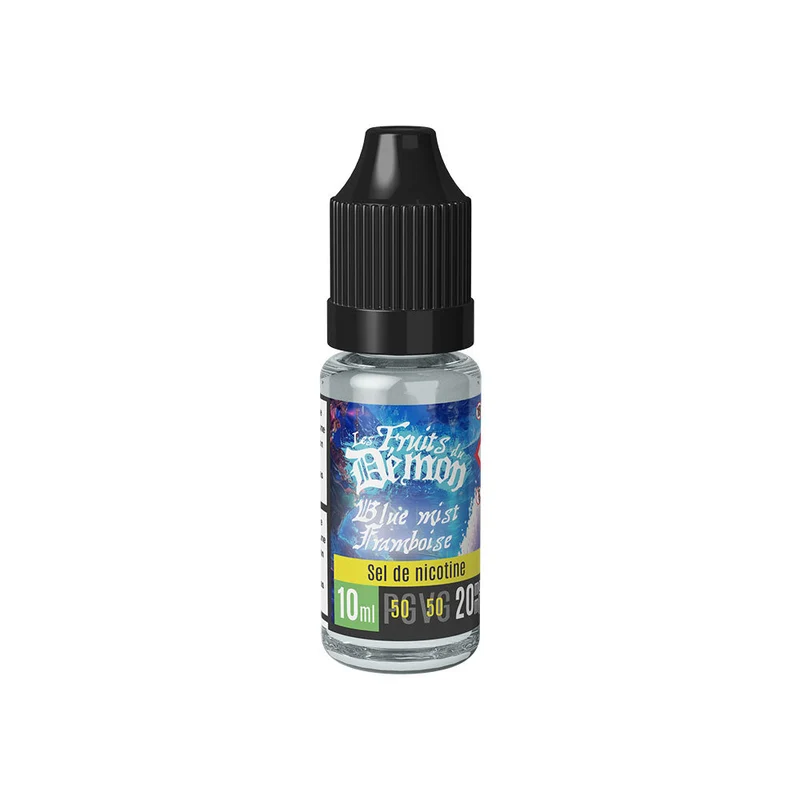 Pack 5 E-liquides Blue mist framboise Sel de Nicotine 10ml - Les Fruits du démon
