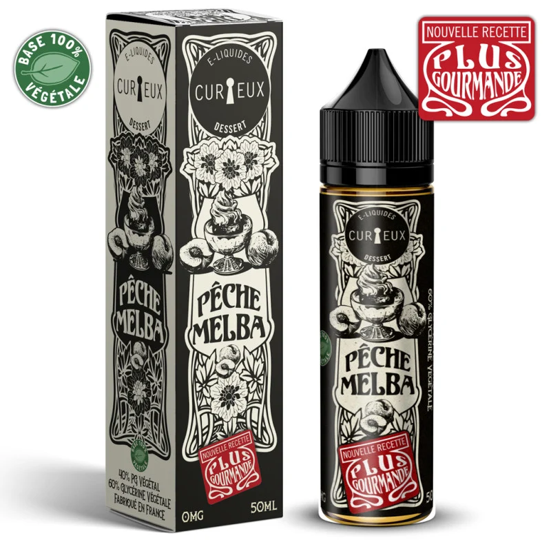 E-liquide Pêche Melba 50ml Végétol - Curieux