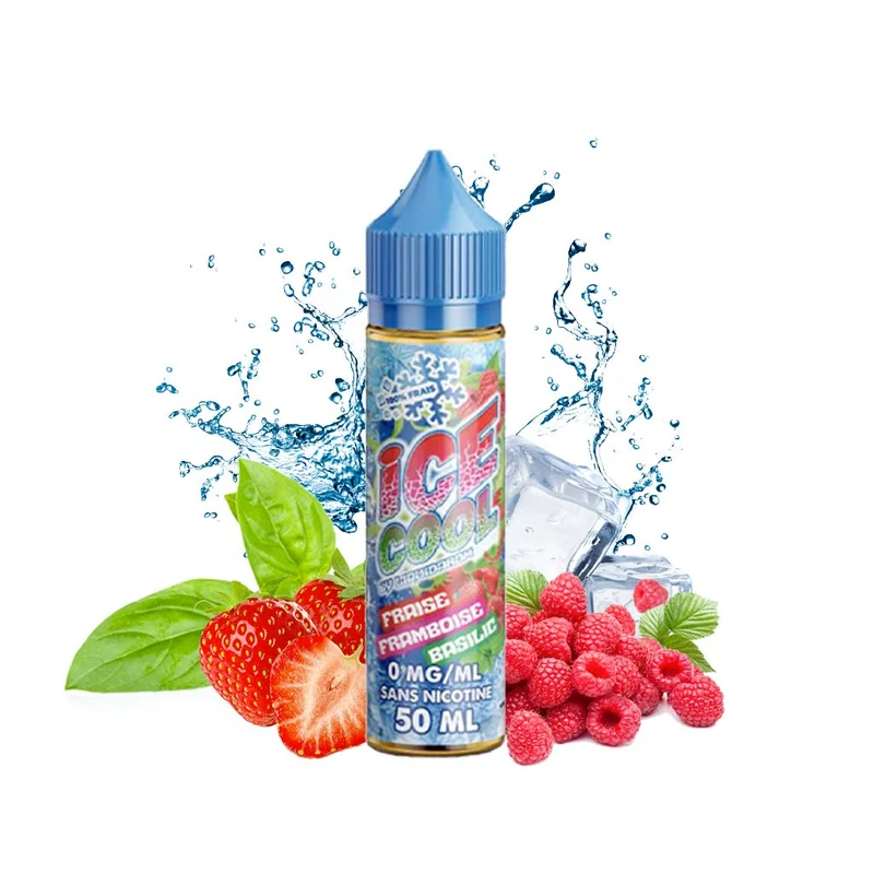 E-liquide Fraise Framboise Basilic 50ml - Ice Cool