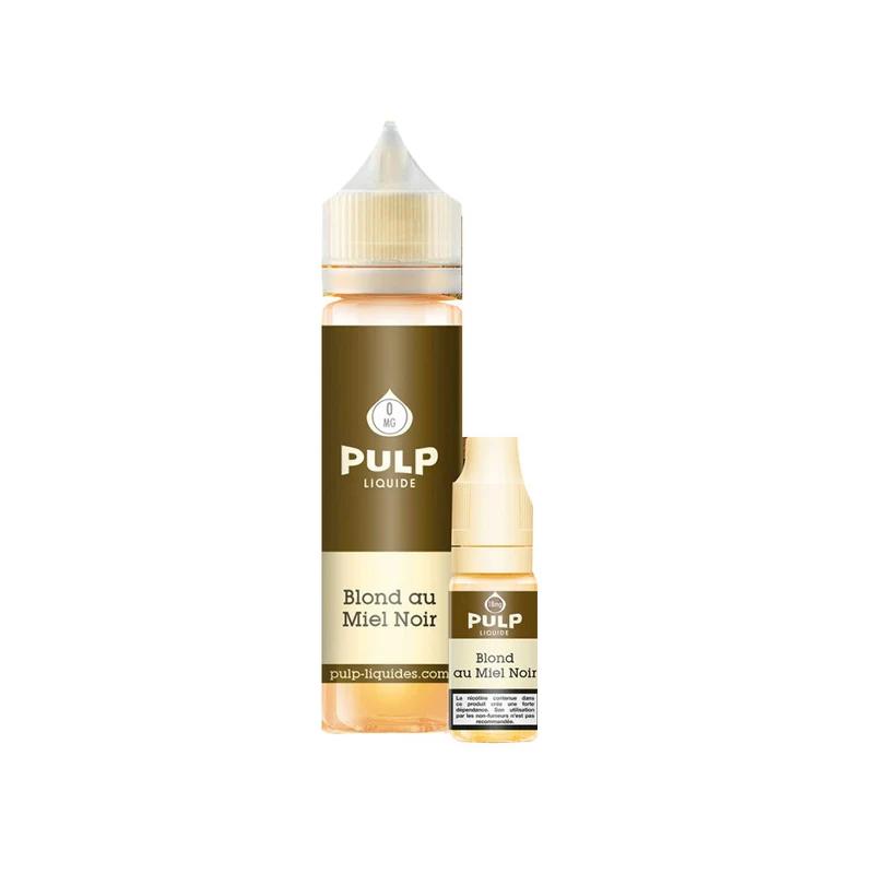 E-liquide Blond Miel Noir 50ml + Booster 10ml - Pulp