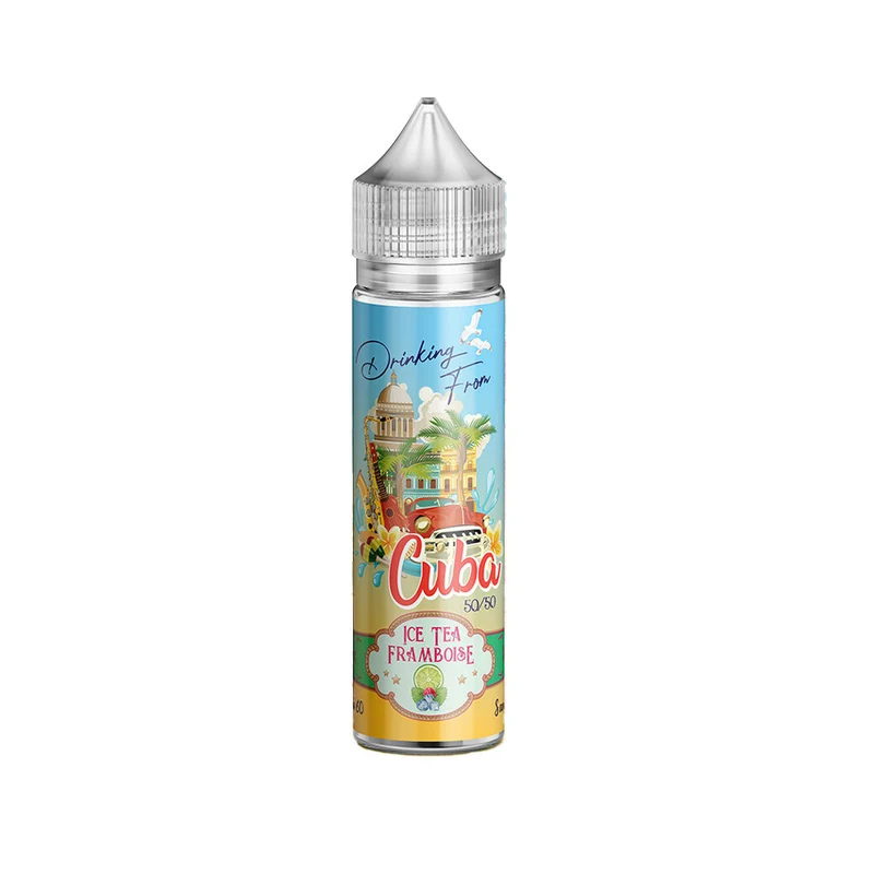 E-liquide Ice Tea Framboise 50ml - Drinking from Cuba