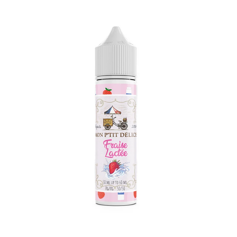 E-liquide Fraise Lactée 50ml - Mon P'tit Délice