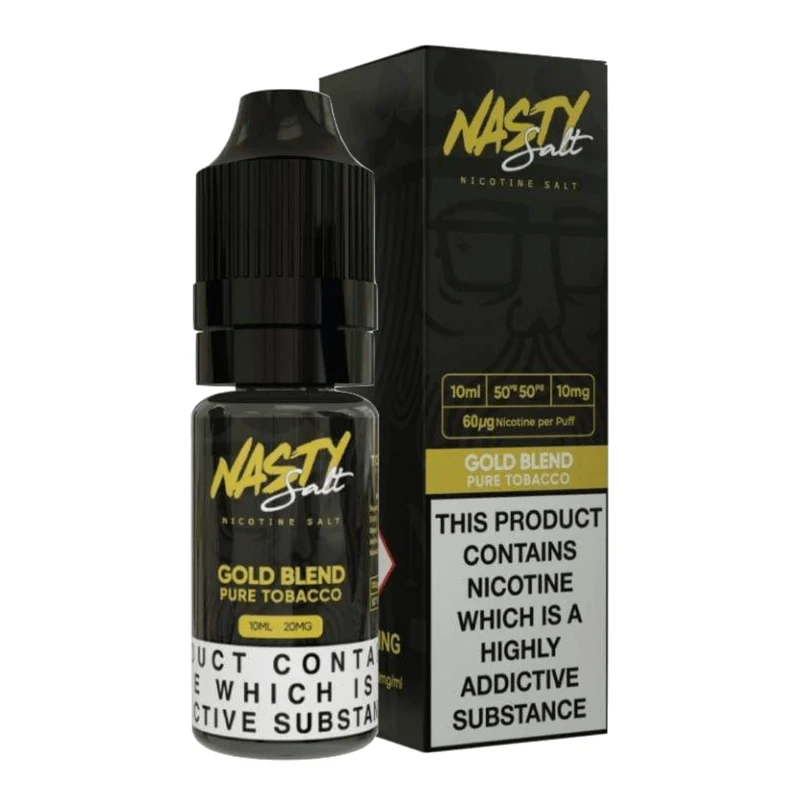 Nasty Salt Gold Blend Pure Tobacco 10ml Nic Salt E-Liquid