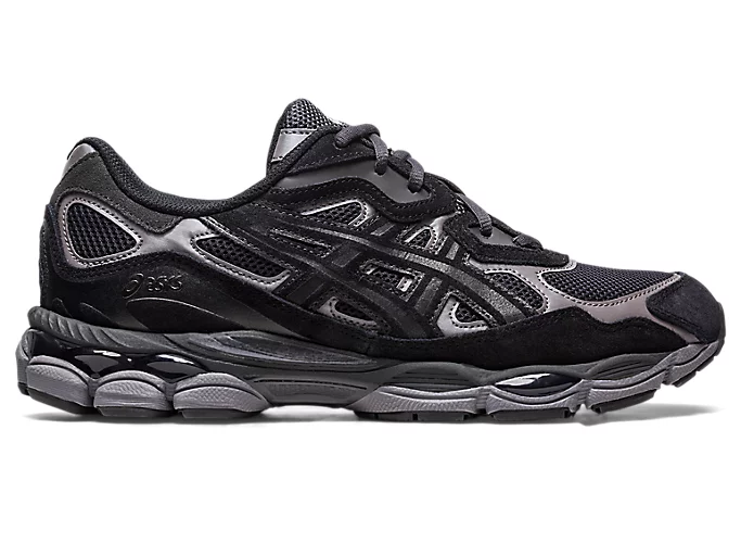 Asics gel black silver