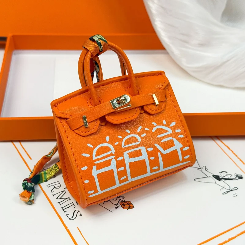 New hand painting mini bag house bag, pendant small bag cute bag ,pendant headphone bag ,Lipstick holder.