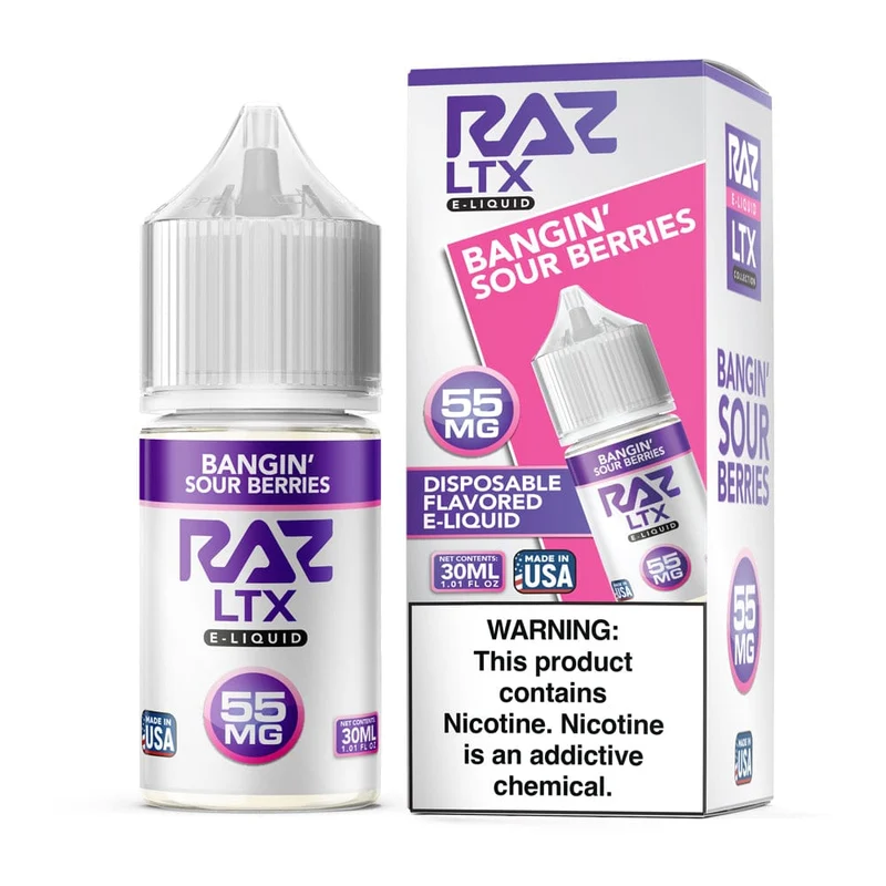 Bangin Sour Berries SALT - Pod Juice x RAZ LTX - 30mL