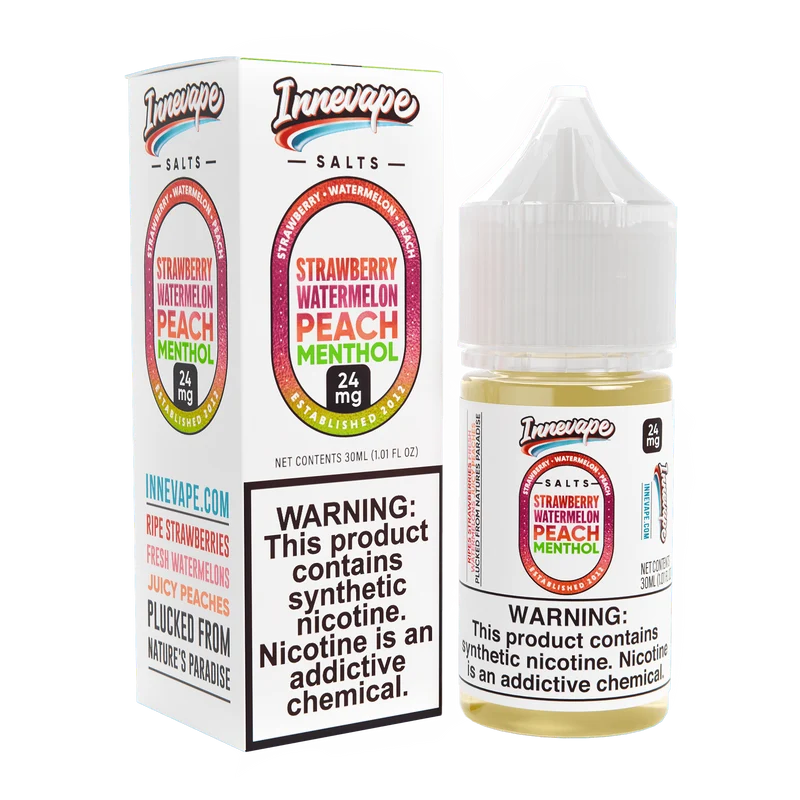 Strawberry Watermelon Peach Menthol SALT - Innevape E-Liquids - 30mL