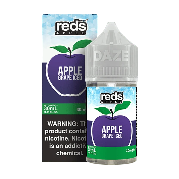 Apple Grape ICED SALT - Red's Apple E-Juice by 7 Daze - 30mL