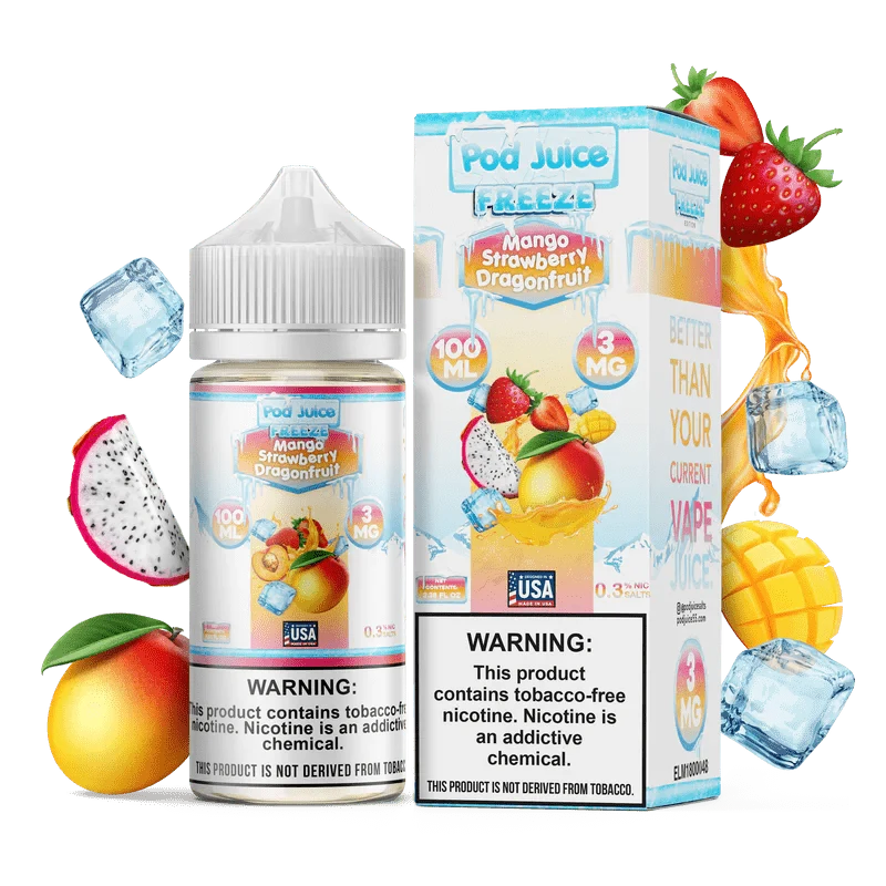 Mango Strawberry Dragonfruit FREEZE - Pod Juice - 100mL