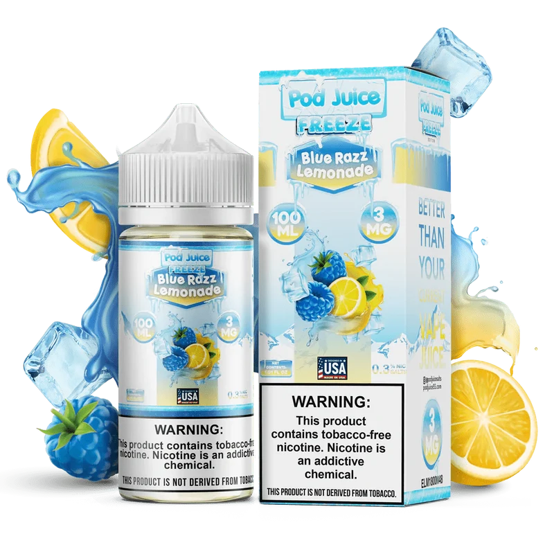 Blue Razz Lemonade FREEZE - Pod Juice - 100mL