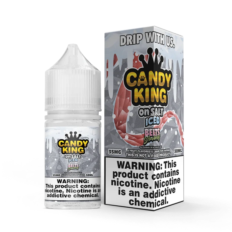 Strawberry Belts SALT on ICE - Candy King On SALT - 30mL