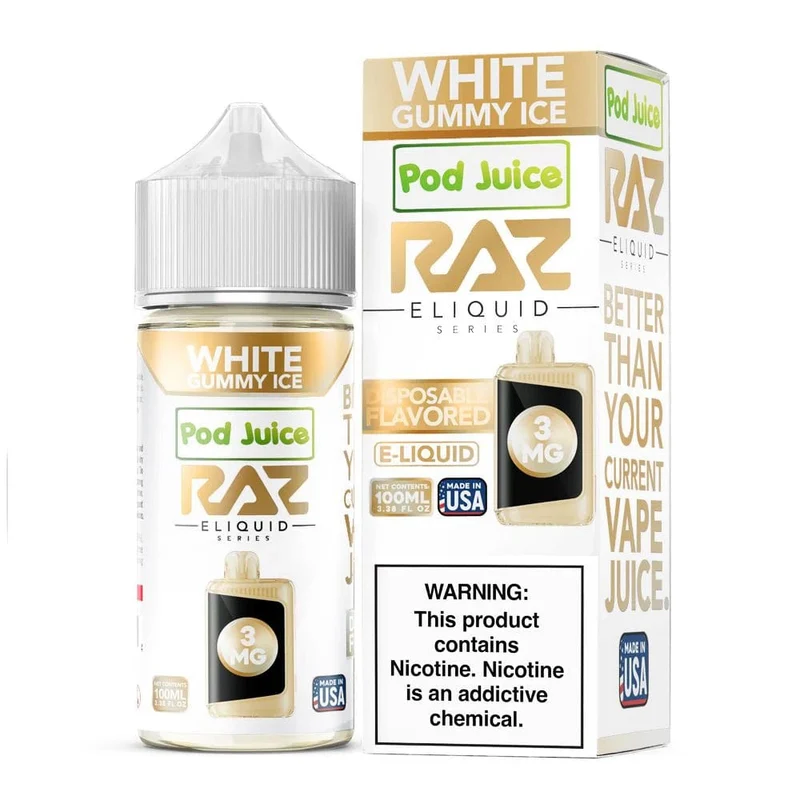 White Gummy ICE - Pod Juice x Raz E-Liquid - 100mL