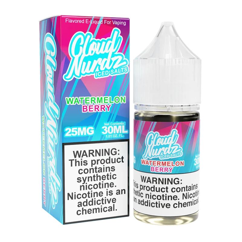 ICED Watermelon Berry SALT - Cloud Nurdz - 30mL
