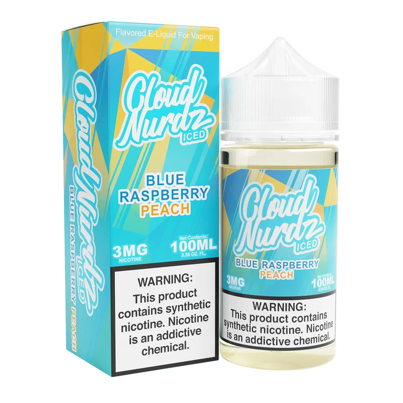 ICED Blue Raspberry Peach - Cloud Nurdz - 100mL