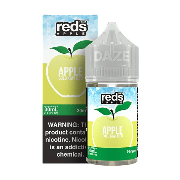 Apple Gold Kiwi ICED SALT - Red's Apple E-Juice by 7 Daze - 30mL