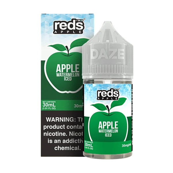 Apple Watermelon ICED SALT - Red's Apple E-Juice by 7 Daze - 30mL