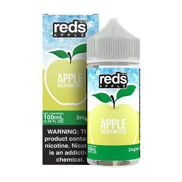 Apple Gold Kiwi ICED - Red's Apple E-Juice by 7 Daze - 100mL